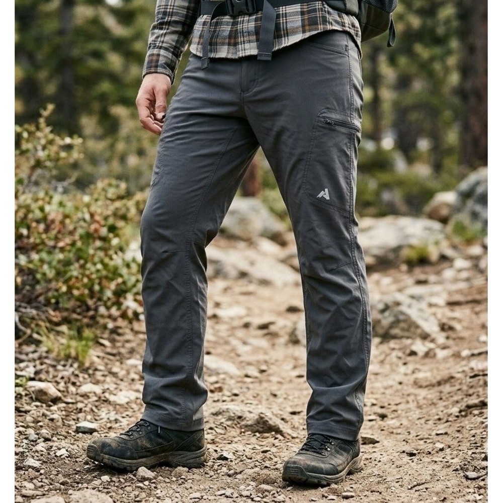 Eddie Bauer First Ascent Pants Men 34 (34x31) Gray Hiking Outdoor Stretch Nylon